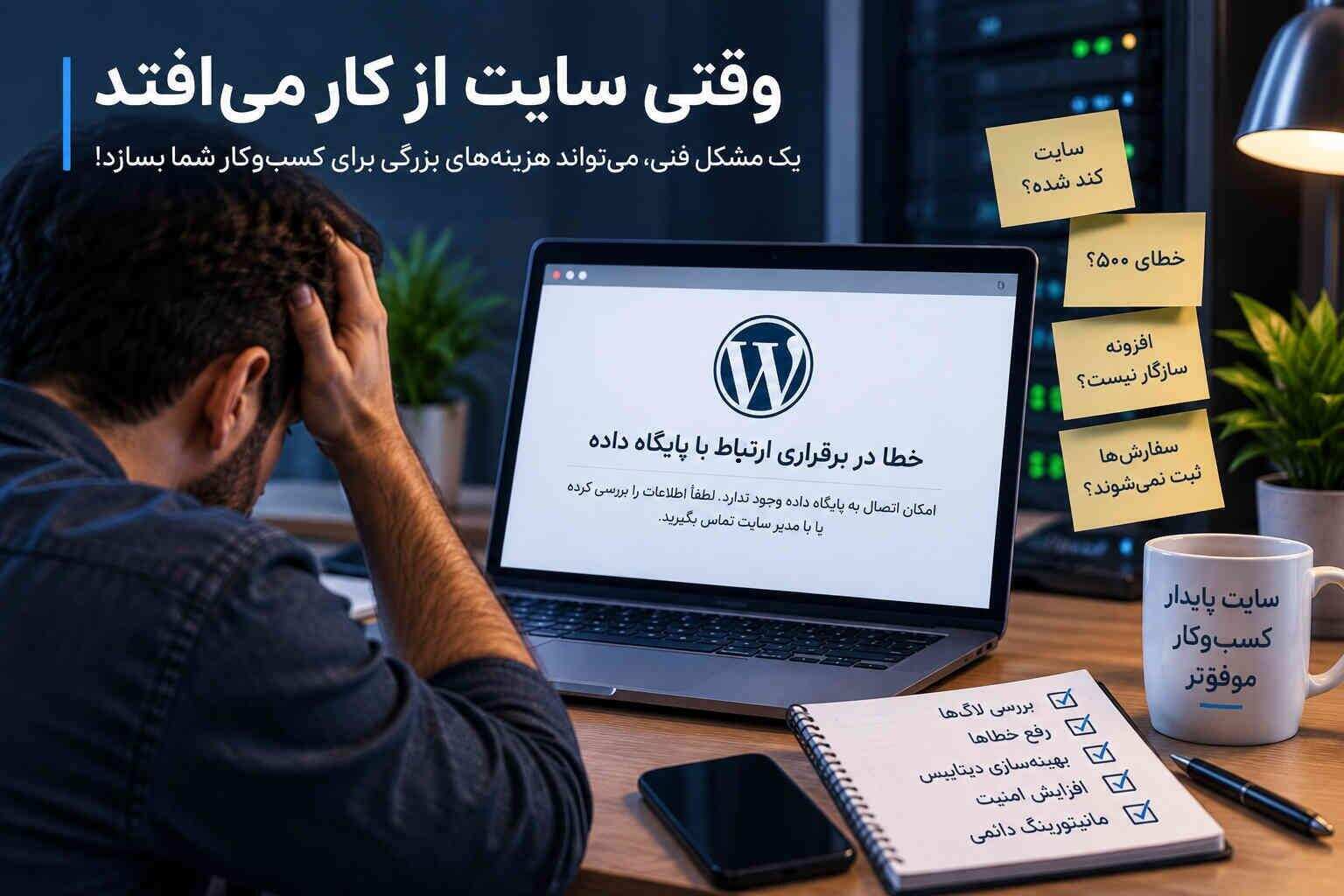 بررسی خطاها و مشکلات فنی سایت وردپرسی